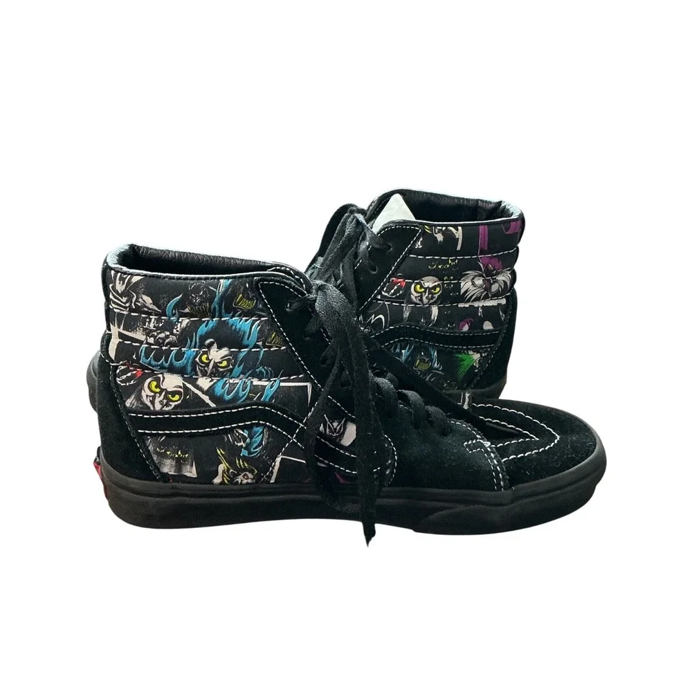 Vans Sk8-Hi Disney 100 Villains Black High Top Sneakers Mens 6.5 Womens 8.0